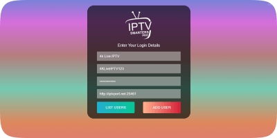 Step 2 - Enter credentials and server URL then Add User