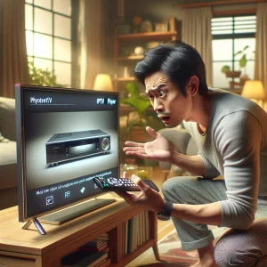 IPTV player interface displaying live channels, streaming options and user-friendly remote control functionality