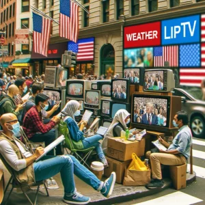 Lux IPTV streaming service interface displaying premium channels and entertainment content on smart TV screen