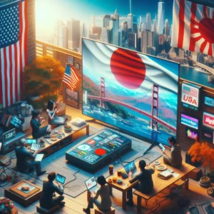 IPTV Japan streaming service interface displaying Japanese television channels and content options on smart TV screen